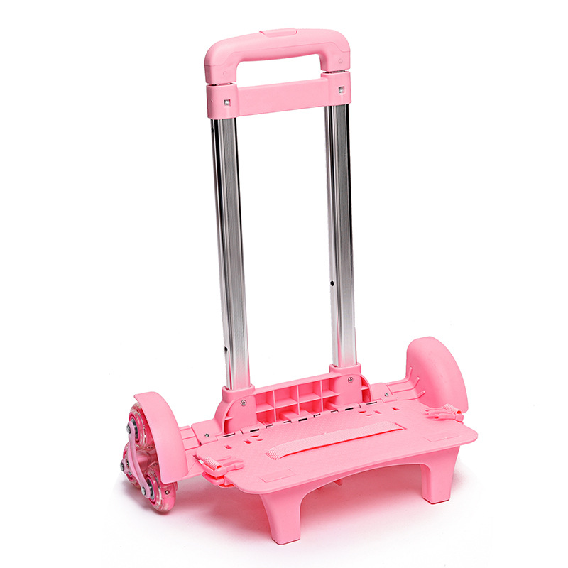 Schoolbag Pull Rod Rack Elementary School Students Aluminum Alloy Detachable Pull Rod Accessories Hand Pull Rod Car Single Six Wheel Pull Rod