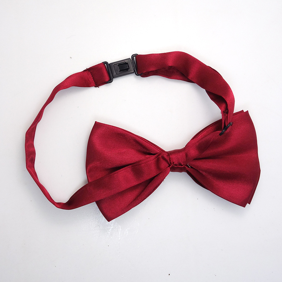 Double-layer bow tie men's solid color light leisure adult variety of multi-color wedding bow tie monochrome wedding dress