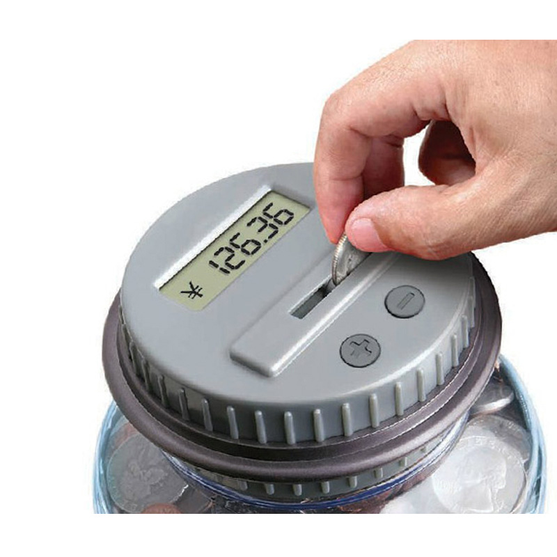 Electronic Counting Piggy Bank European Dollar Dollar Dollar Rmb Bucket Transparent Piggy Bank Full of Creative Wholesale