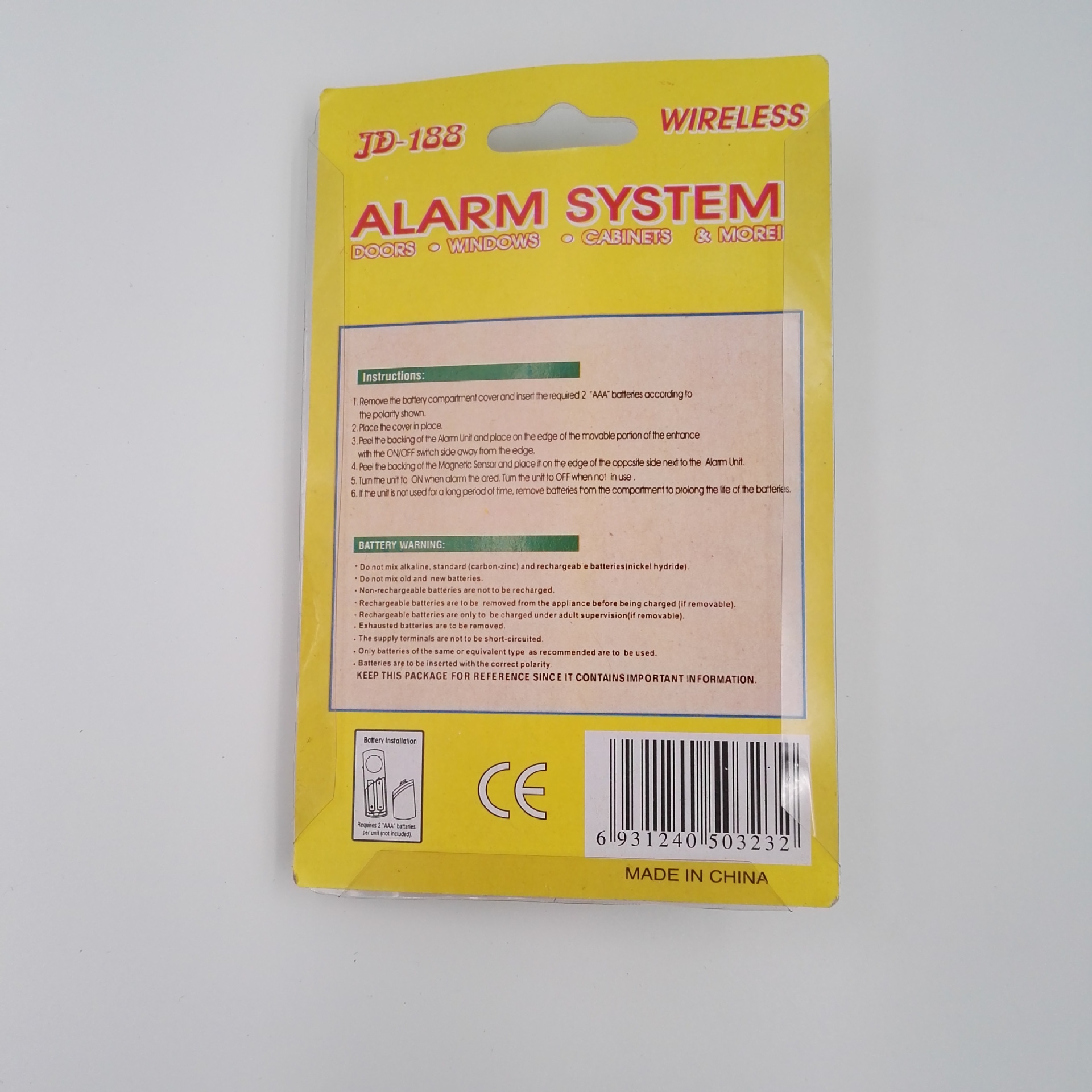 Door and Window Anti-Theft Alarm Separated Door Magnetic Alarm Field Alarm Window Magnetic