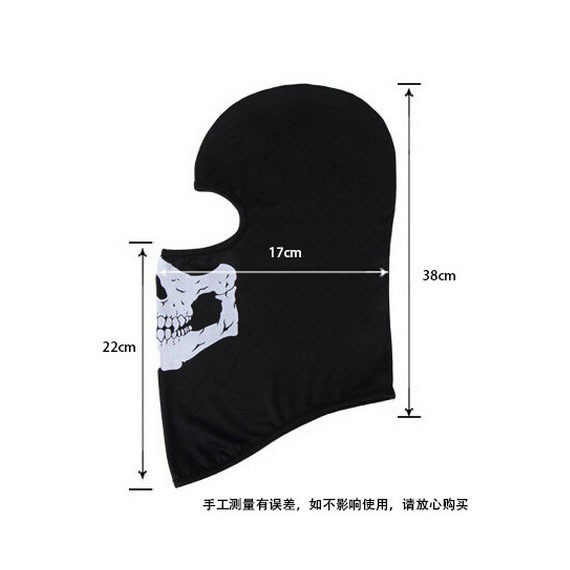 Reflective Skull Mask for Military Enthusiasts, Personalized Protective Sweat-Absorbent Hood, Polyester Warm Face Mask, Windproof