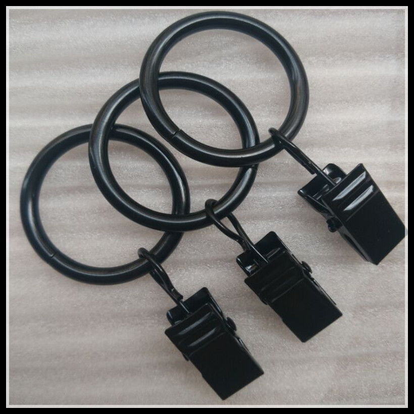 Cross-border Hot Hanging Black Electrophoresis Iron Ring Curtain Hook Electrophoresis Curtain Clip Electrophoresis Black Shower Curtain Clip