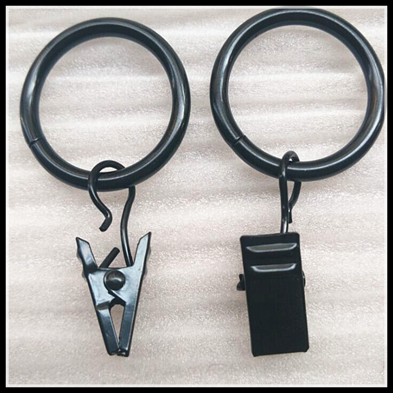 Cross-border Hot Hanging Black Electrophoresis Iron Ring Curtain Hook Electrophoresis Curtain Clip Electrophoresis Black Shower Curtain Clip
