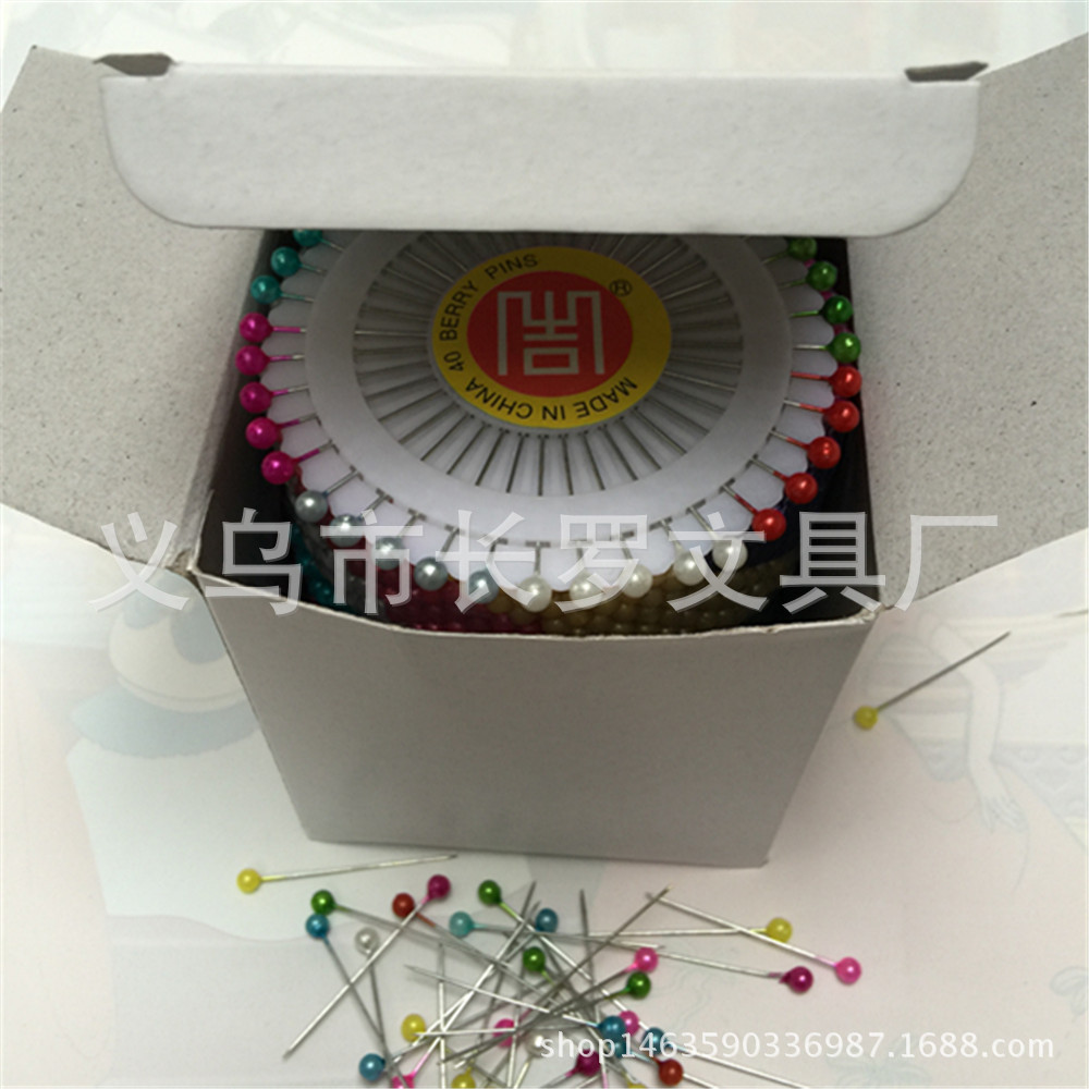 New generation color white round head positioning needle large head suction card ball fixed 38mm paper clip plastic pearlescent needle