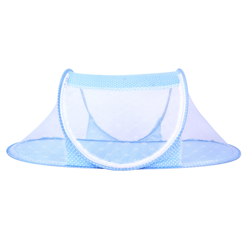 Children's folding mosquito net baby installation-free mosquito net baby cartoon boat type mosquito net zipper mosquito net