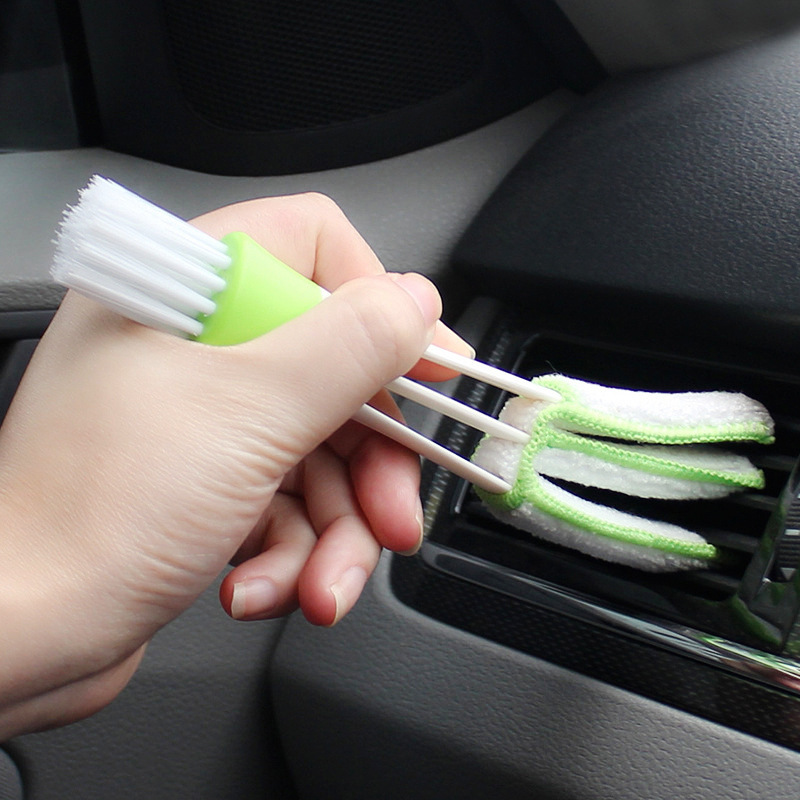 Zhongheng Car Air Conditioning Vent Cleaning Brush Multifunctional Double-Headed Cleaning Soft Brush Keyboard Gap Brush Dust Removal Brush