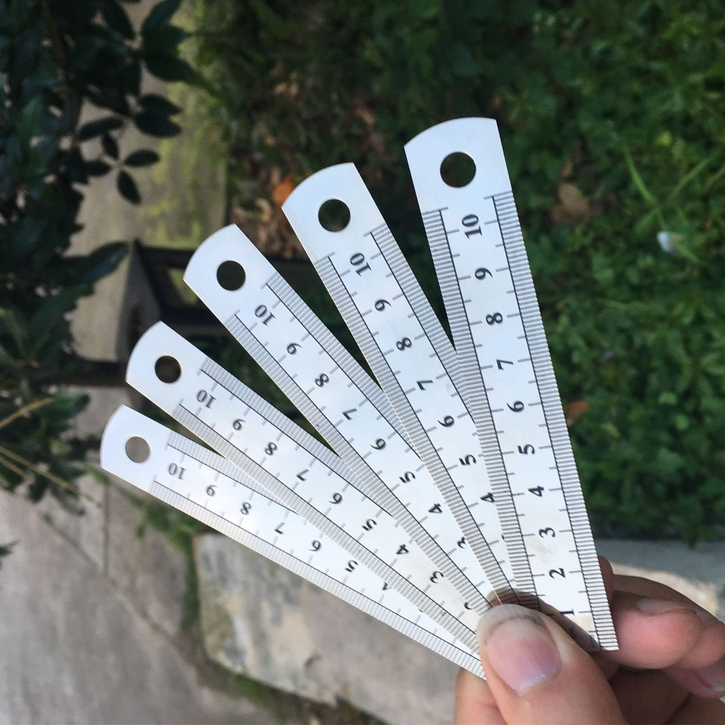 High quality foot thick steel ruler 10cm stainless steel plate ruler double-sided steel ruler ruler wholesale factory direct sales