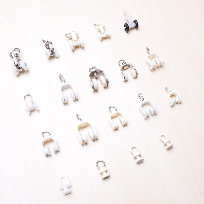 Wholesale Curtain Pulley Hanging Wheel Straight Rail Curved Rail I-Rail Guide Rail Wheel Curtain Accessories Wheel Hook Wheel