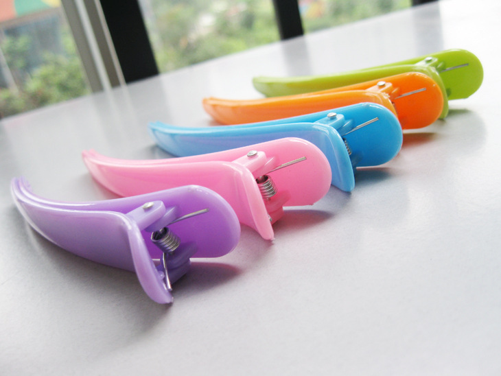 8cm Partition Clip Candy Color Hairpin Pointed-mouth Clip Fish-mouth Clip Duckmouth Clip Perm Partition Clip One-character Clip