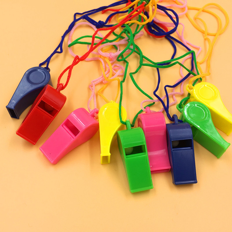 Sporting goods plastic whistle children's toys color Cheer cheer up referee whistle fans factory direct wholesale