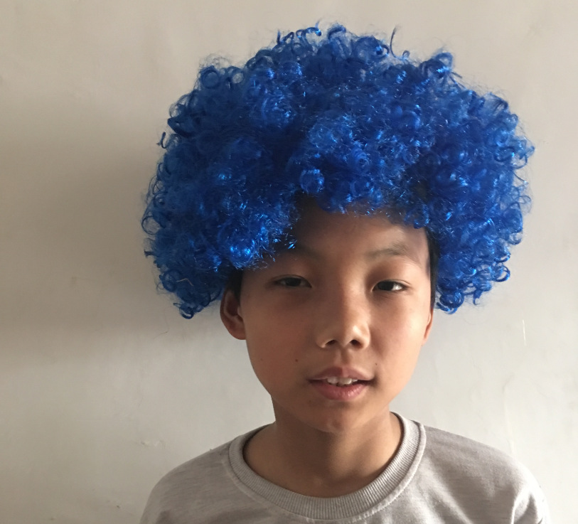 cos Wig Clown Headgear Children's Wig Short Hair Foreign Trade Anime Wig European and American Fans Color Male Wig