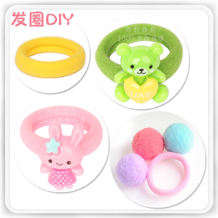 Hot Sale Seamless Children's Towel Hair Ring Small Gift DIY Children's Baby Hair Accessories High Elastic Ring