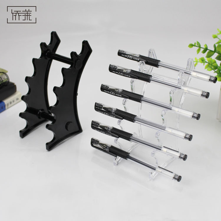 Держатель для ручек горизонтальная выставочная стойка прозрачный пластиковый держатель для шариковых ручек держатель для макияжа карандаша для бровей подводки для глаз канцелярская выставочная стойка