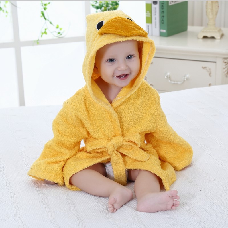 40 cotton children's bathrobe animal shape baby hooded absorbent wearable towel baby home clothing factory wholesale