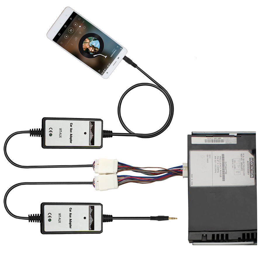 Suitable for Ben Tian 2.4 Connector Cd Box Bifurcated Cable Audio Auxiliary Cable Amazon Ebay Aliexpress Wholesale