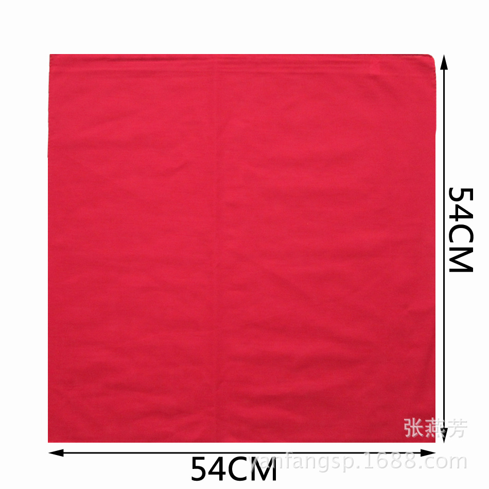 Polyester square scarf solid color handkerchief hotel multi-color folding napkin plain cloth solid color square scarf factory direct sales