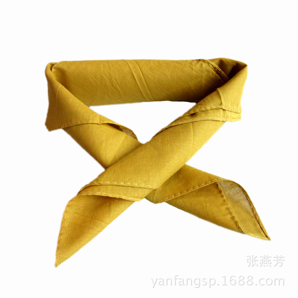 Polyester square scarf solid color handkerchief hotel multi-color folding napkin plain cloth solid color square scarf factory direct sales