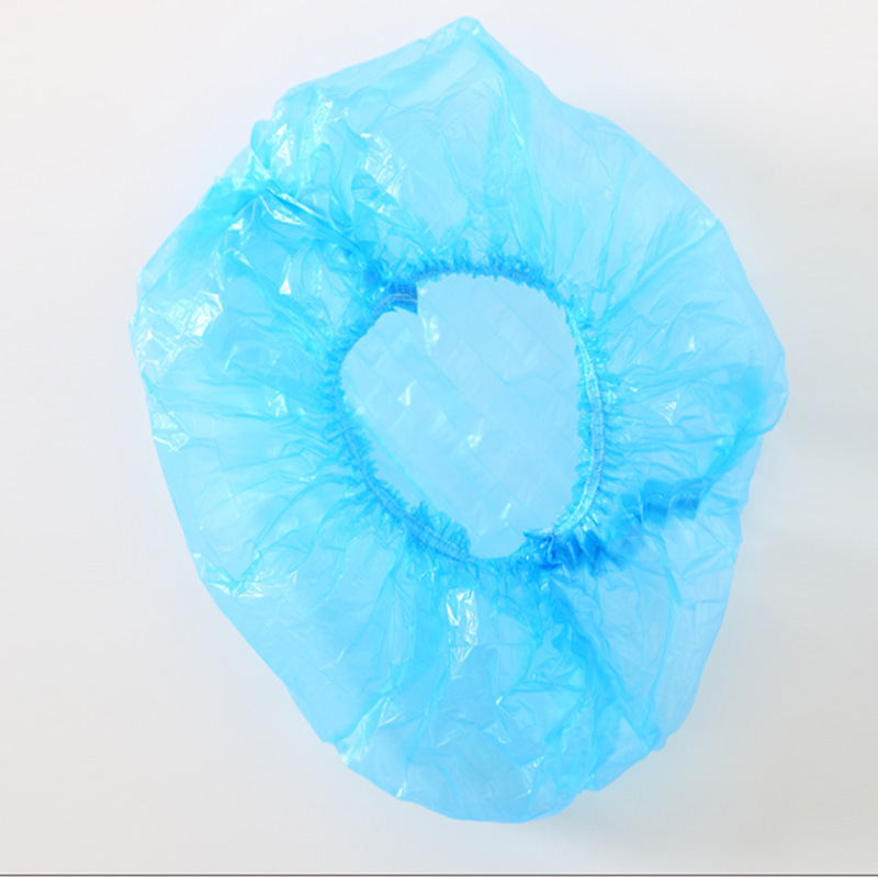 Disposable Plastic Shower Cap Thickened Dustproof Hair Dyeing Hair Treatment Head Cover Strip Waterproof Bath Color Plastic Hat
