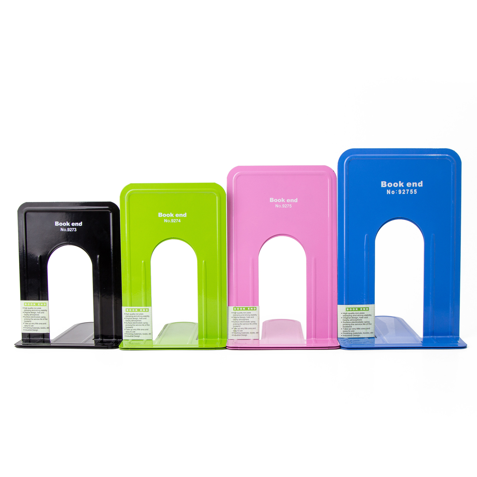 Factory Direct Sales Extra Large, Medium and Small Pen Metal Iron Bookend Bookend Desktop Book Stand Office School Book