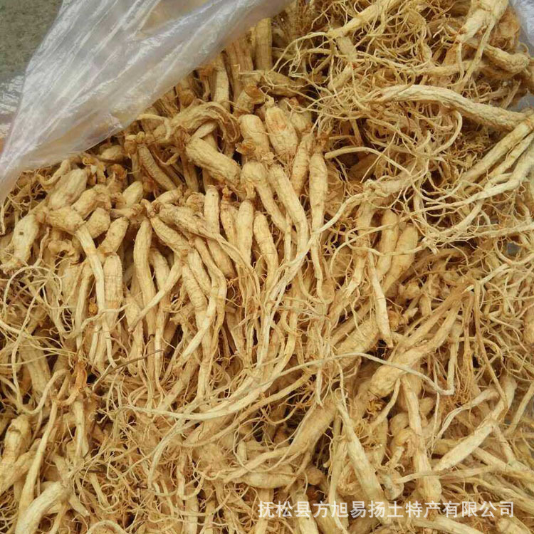 Changbai Mountain Small Ginseng Whole Root Raw Sun-Dried Ginseng Soap Essence Dried Ginseng Cosmetics Dried Ginseng Flower Tea Food