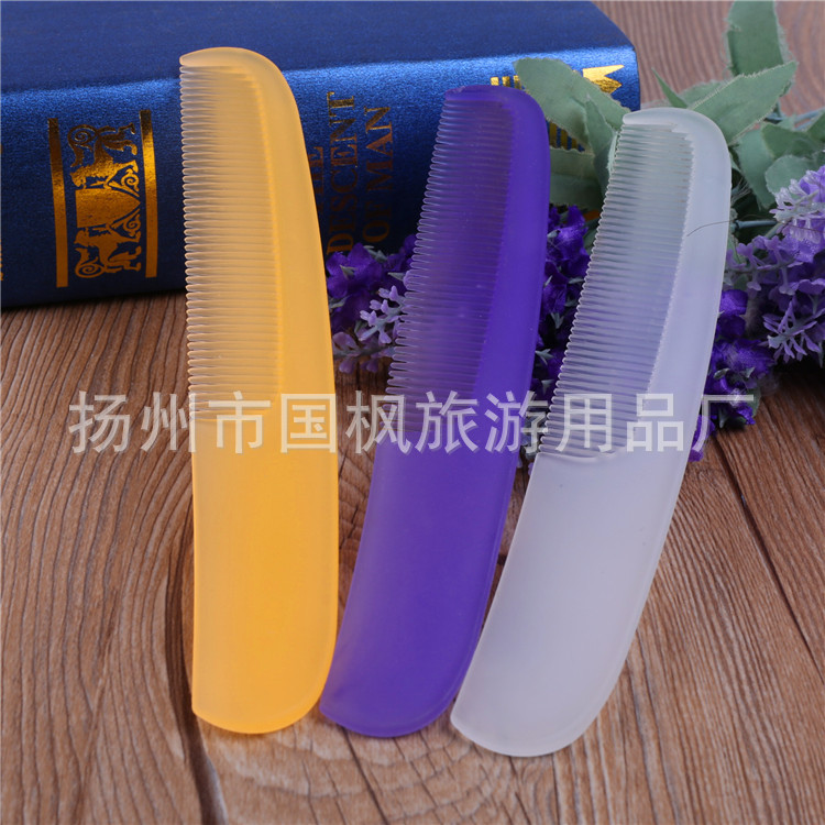 Гостиничная специальная одноразовая расческа оптом Прозрачная матовая банановая расческа