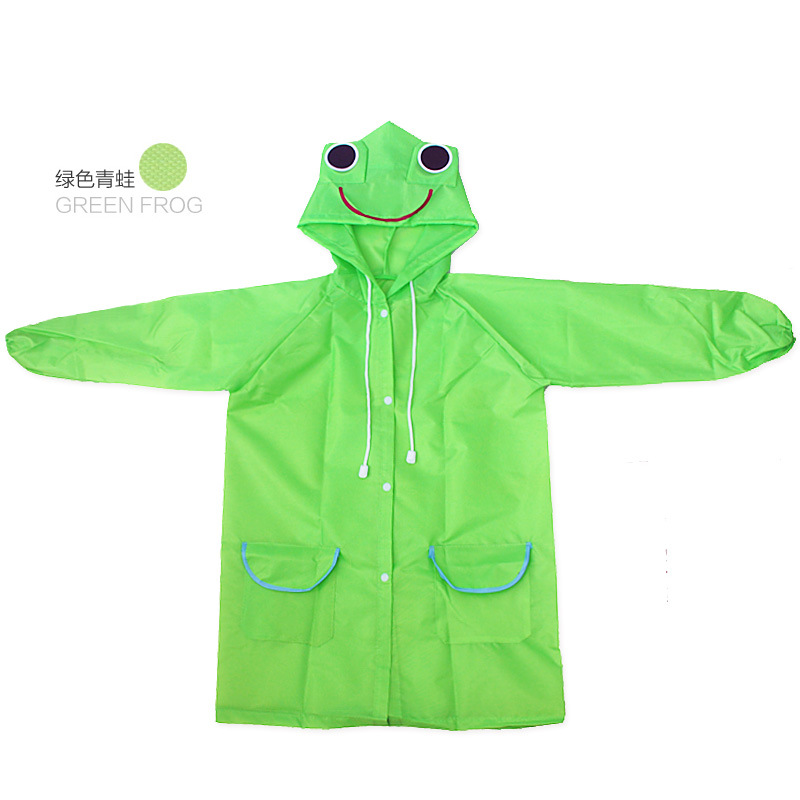 Thickened children's raincoat poncho cartoon baby raincoat rain gear kindergarten student little yellow duck raincoat wholesale