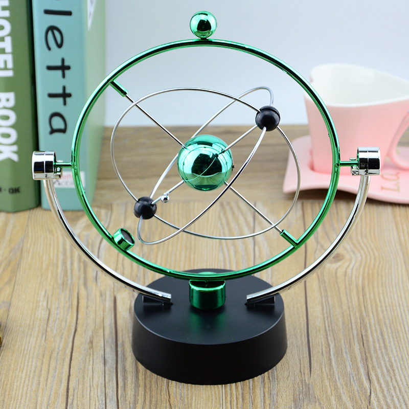 H004 color earth perpetual motion instrument cosmic galactic celestial body wobble magnetic electric rotating chaotic pendulum