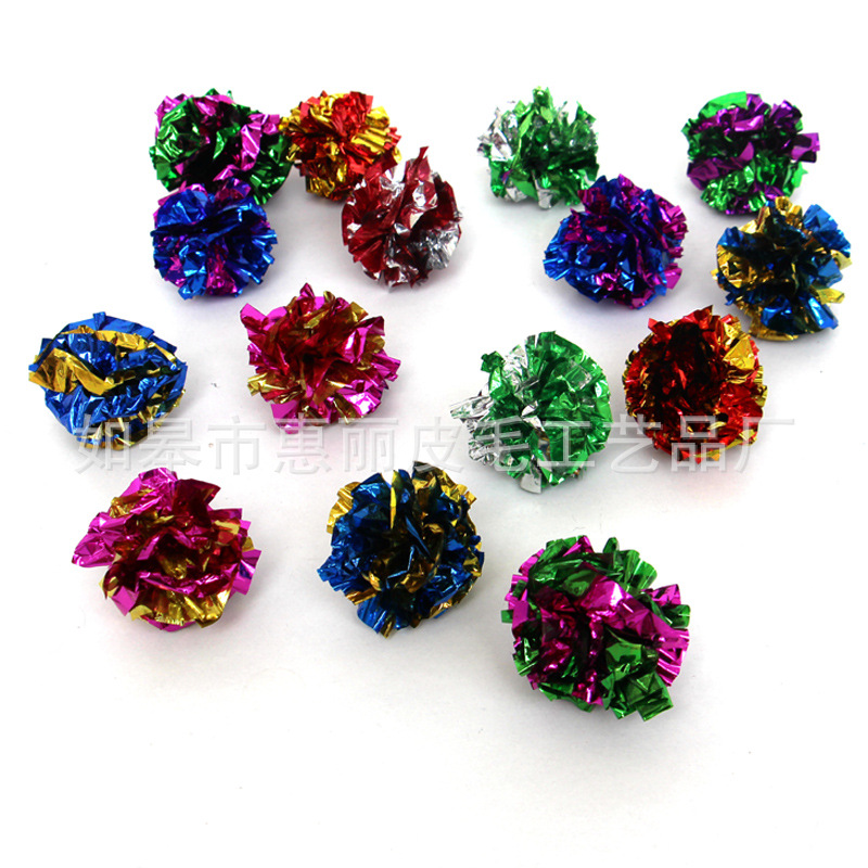 Оптовая поставка игрушки для домашних животных мяч бумажный цветочный мяч игрушка для кошек цветной бумажный мяч товары для домашних животных