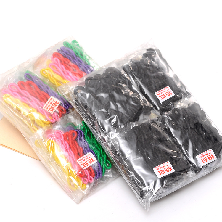 Rubber Bands for Yanhong Hair, Candy-Colored Hair Ties, Bright Red Rubber Bands, Black Hair Ropes, Hair Ties, Wholesale