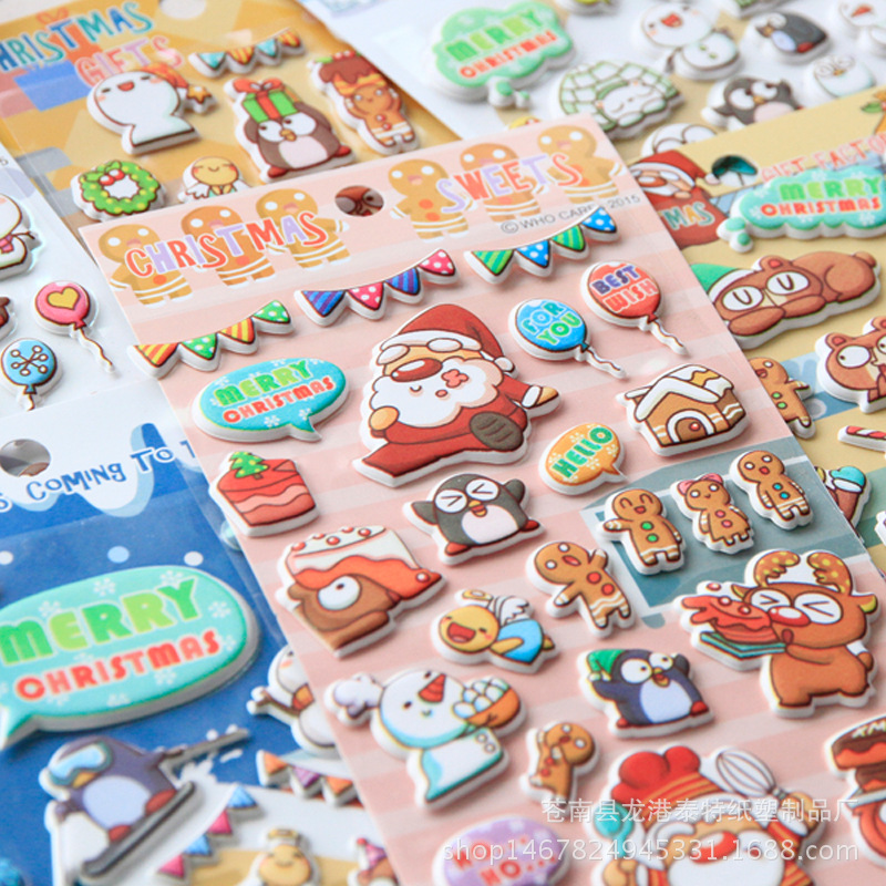 Индивидуальные обучающие наклейки для детей, объемные 3D наклейки, водонепроницаемые наклейки