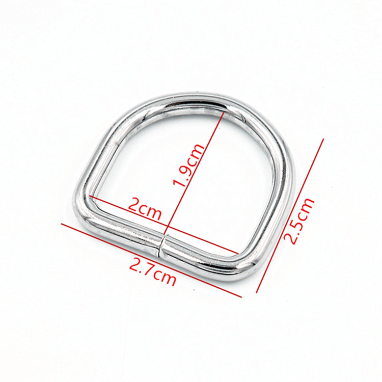 Spot pet supplies accessories pet rope hardware d buckle dog chain cat rope semicircle d buckle bag buckle