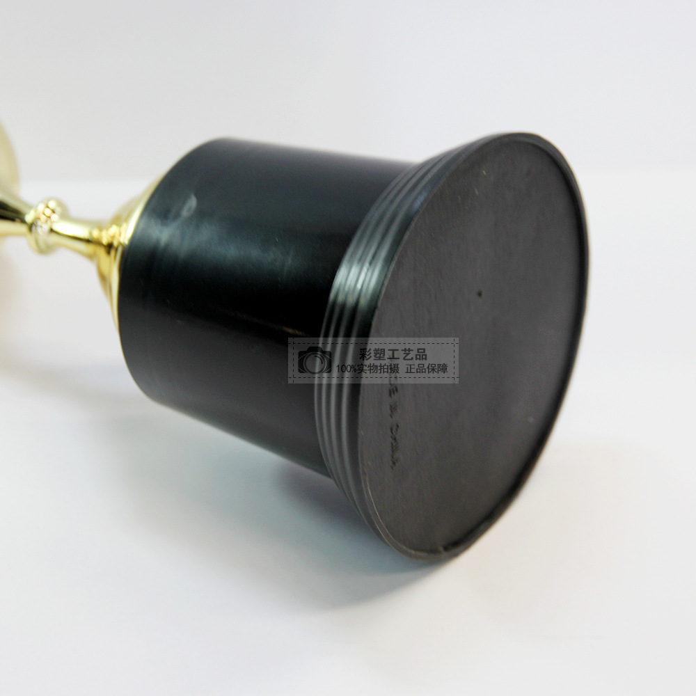 9inch Round Bottom Plastic Gold Plated Trophy Factory Wholesale for Sale School Competition Learning Trophy