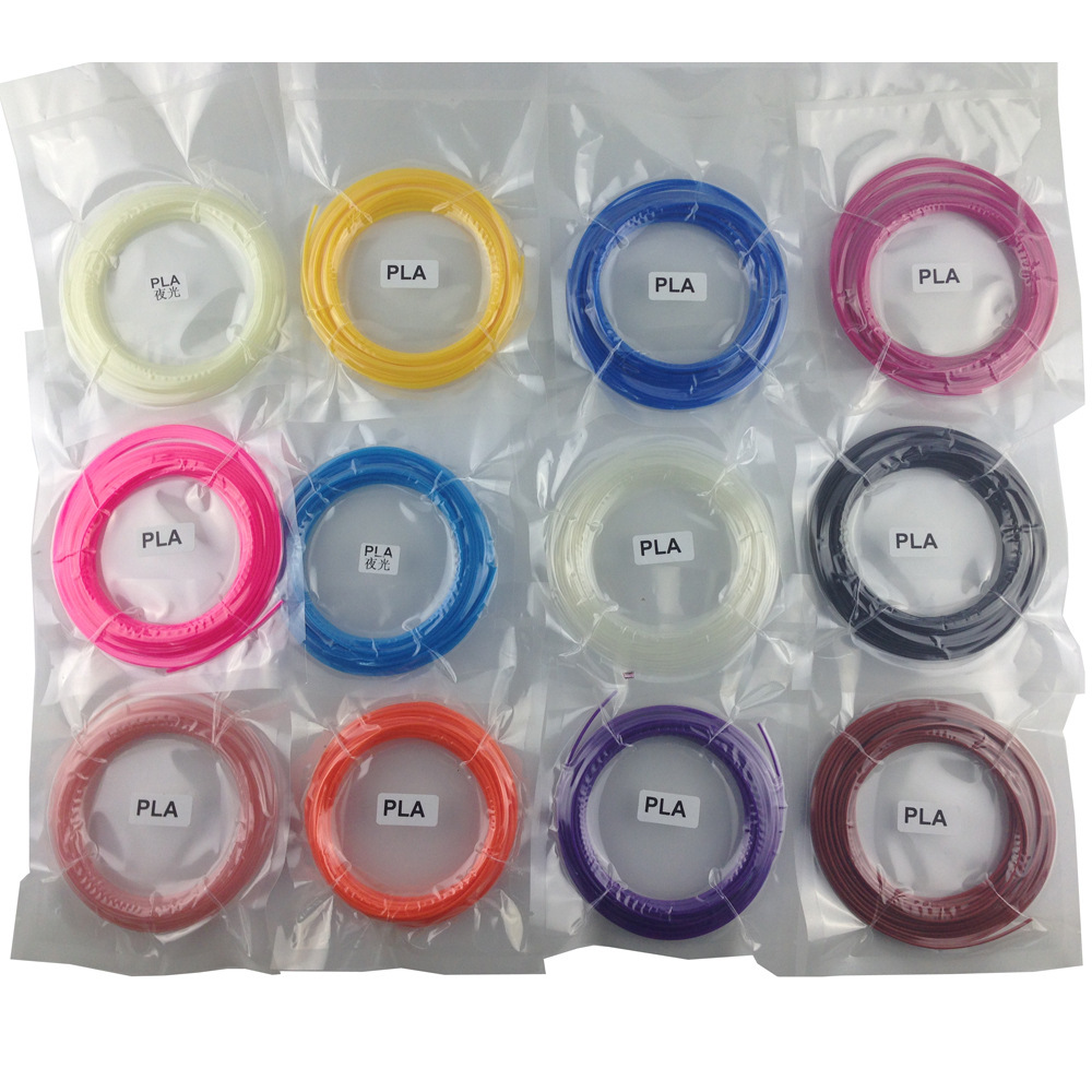PLA consumables for 3D printing pen, 1.75mm refill, 5m 20 color, 10 m 20 color, 100 m