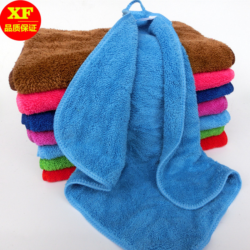 Оптовая продажа из фабрики Южная Корея 30 x40 двойное толстое коралловое флиссованное впитывающее полотенце для дома и кухни быстро сохнущее полотенце