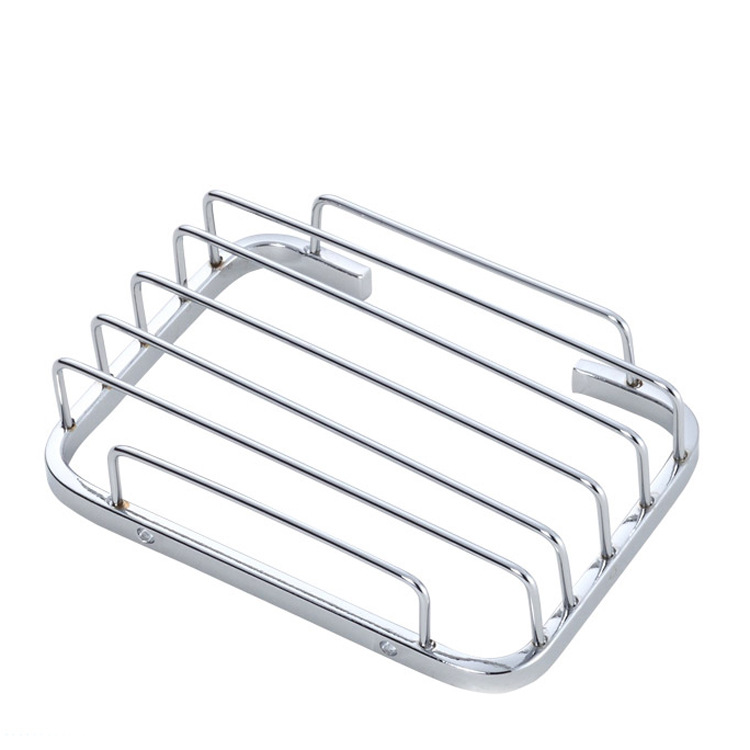 Shengruijia Stainless Steel Small Square Soap Net Soap Dish Rack Soap Box Bathroom Hardware Pendant Cross-Border Supply