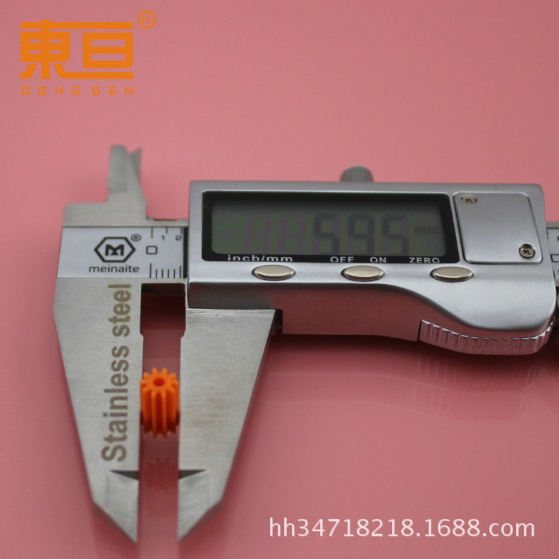 102A Long Soft Orange Red Soft Rubber Motor Gear Straight Teeth Easy to Install Version Height 10mm Tightly with 2mm Shaft