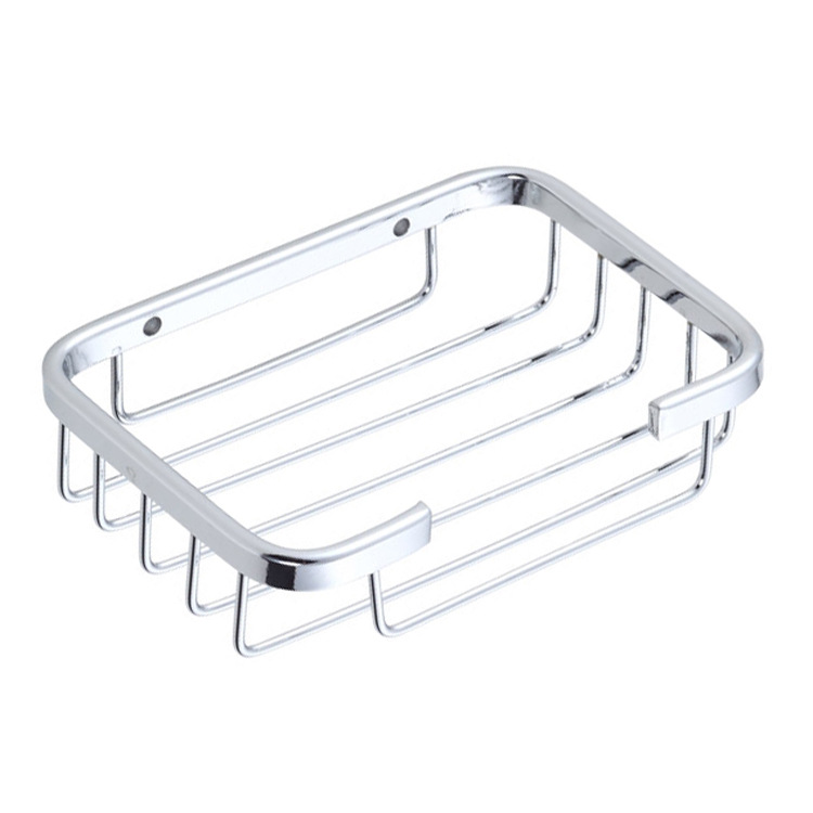 Shengruijia Stainless Steel Small Square Soap Net Soap Dish Rack Soap Box Bathroom Hardware Pendant Cross-Border Supply