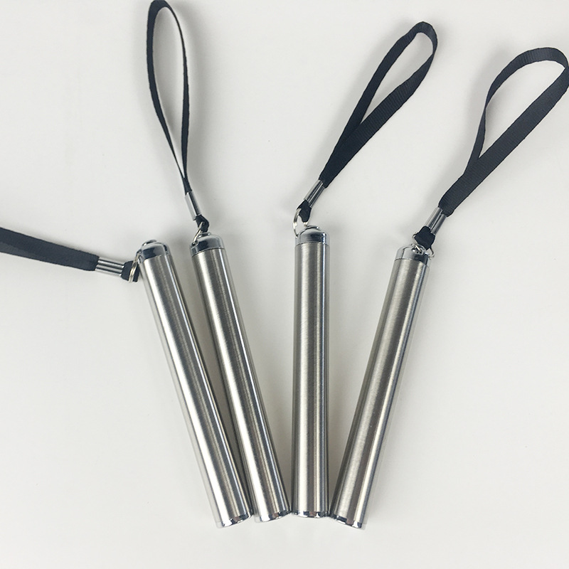 Небольшой фонарик с ручным управлением электронный мощный прожектор из нержавеющей стали портативное освещение светодиодный мини карабин