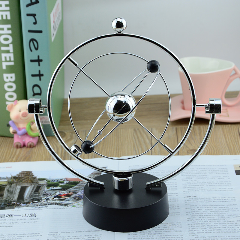 H004 color earth perpetual motion instrument cosmic galactic celestial body wobble magnetic electric rotating chaotic pendulum