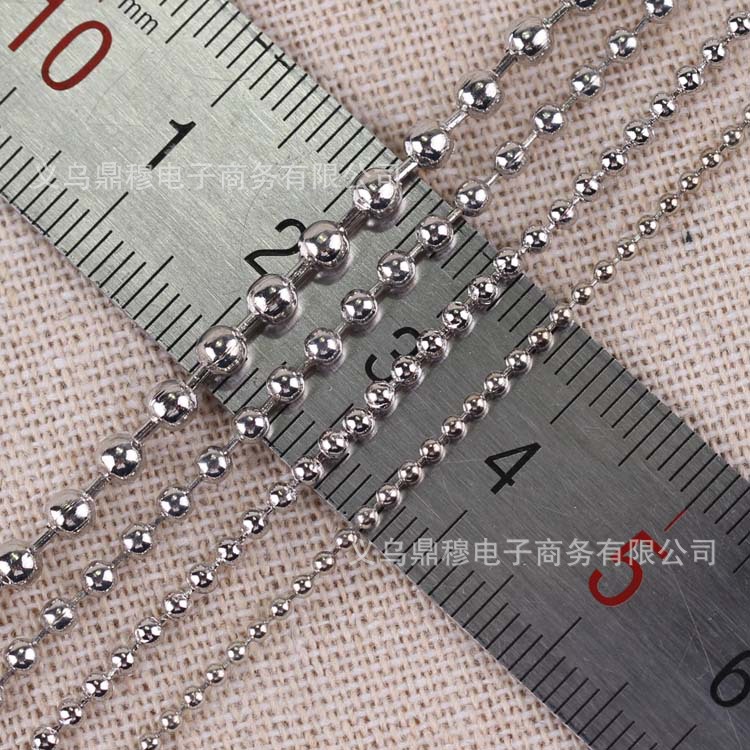 2.4mm tag chain wholesale DIY jewelry key chain bead chain material iron bead chain necklace chain
