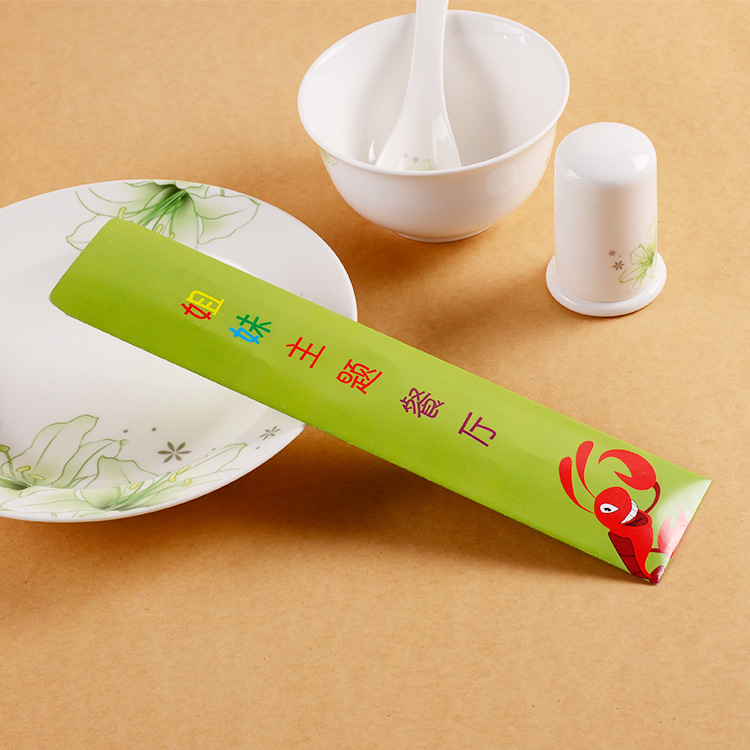 Hotel Catering Color Printed Chopstick Set Rectangular Chopstick Set Factory Direct Sales Simple Independent Packaging Disposable Chopstick Set