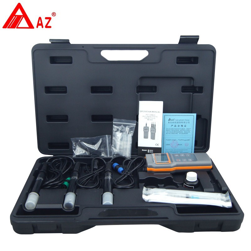 Hengxin AZ86031/AZ86021 portable dissolved oxygen meter dissolved oxygen conductivity salinity temperature PH tester