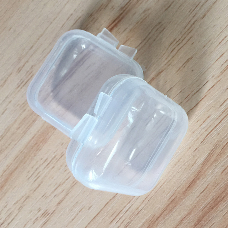 Highly Transparent Plastic Small Square Box New Material Earplug Box Gouache Diamond Box Cosmetics Storage Box Ring Earrings Fishhook Box