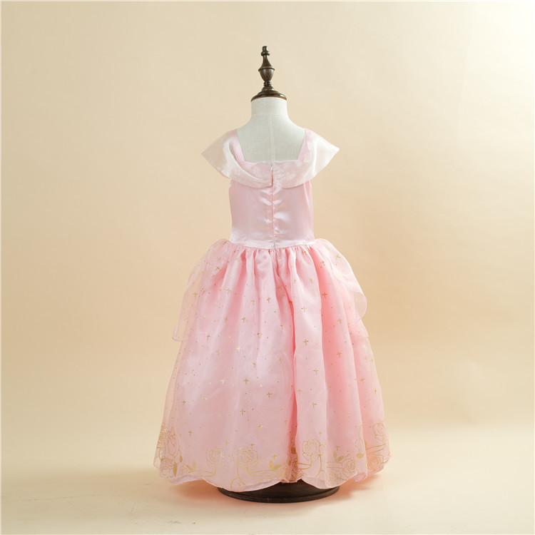 2025 Foreign Trade Girls Frozen Princess Dress Belle Princess Dress Children's Day Birthday Christmas Performance Dress