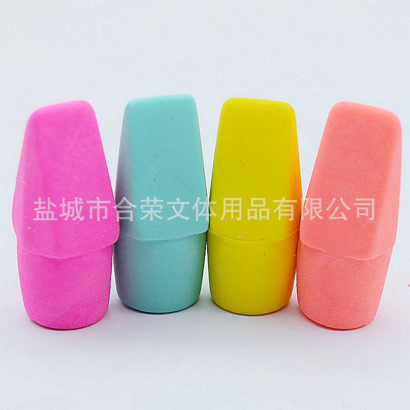 Bullet Eraser Set for Pencil with Knife Type Leather Head Injection Bullet Eraser Spot Wholesale