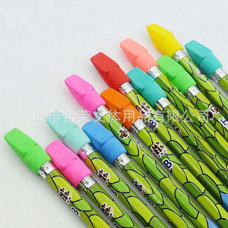 Bullet Eraser Set for Pencil with Knife Type Leather Head Injection Bullet Eraser Spot Wholesale