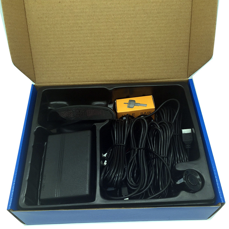 Cheshitong car 12v reversing radar buzzer small crescent LED display accurate distance reporting radar