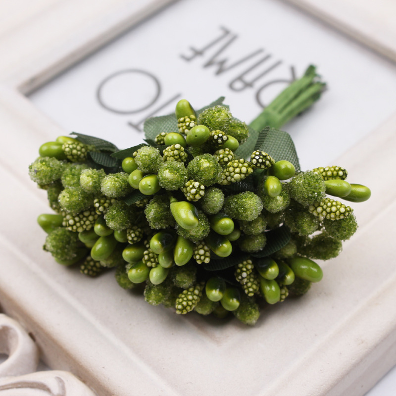 Factory Direct candy box accessories paper flower wholesale simulation paper flower wedding paper flower with leaf beads wholesale