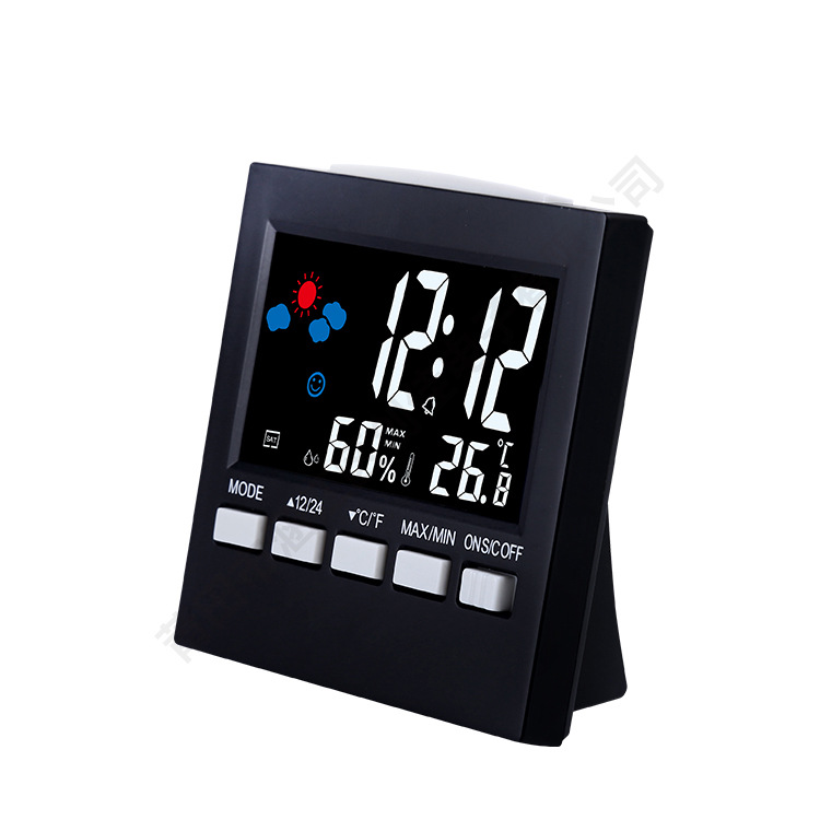 Factory Direct color screen meteorological clock temperature and humidity digital display electronic alarm clock intelligent voice control backlight wholesale desktop clock