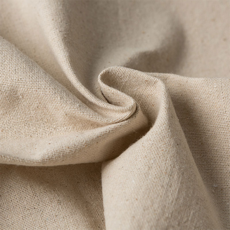 Thickened Factory Direct Sales Cotton Linen Fabric Linen Cloth White Embryo Plain Pure Color Decoration Soft Bag Fabric Wholesale Spot